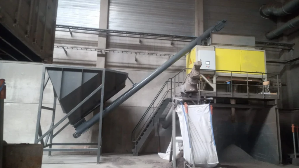 Transportschroef 9 meter na wachtbak